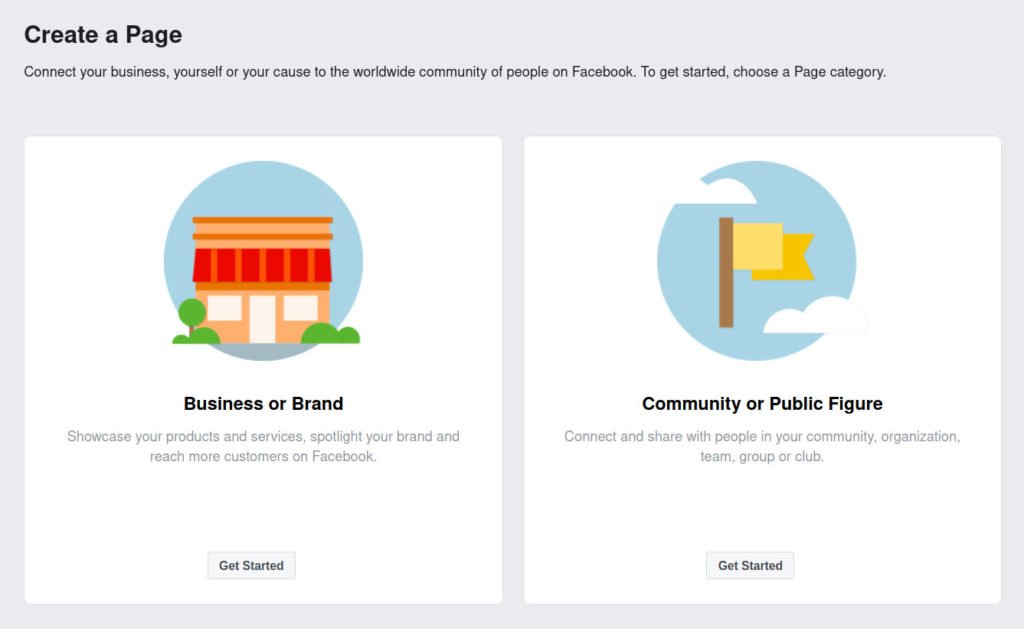 create facebook page